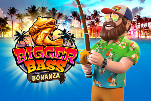 Bigger Bass Bonanza online game logo by Pragmatic Play on casinon1bet.de